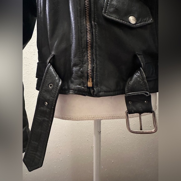 Excelled Vintage Classic Biker Leather Jacket - Picture 4 of 13